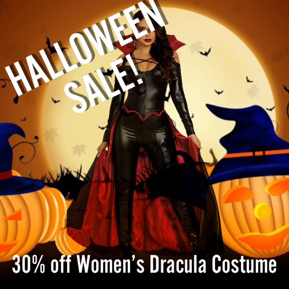 Womens Dracula Halloween Costume. Size Small
